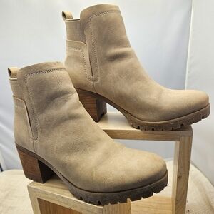 Kork Ease -Women's Tan Ankle Boots